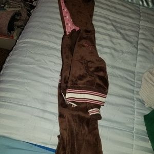 Velour puma toddler girls outfit